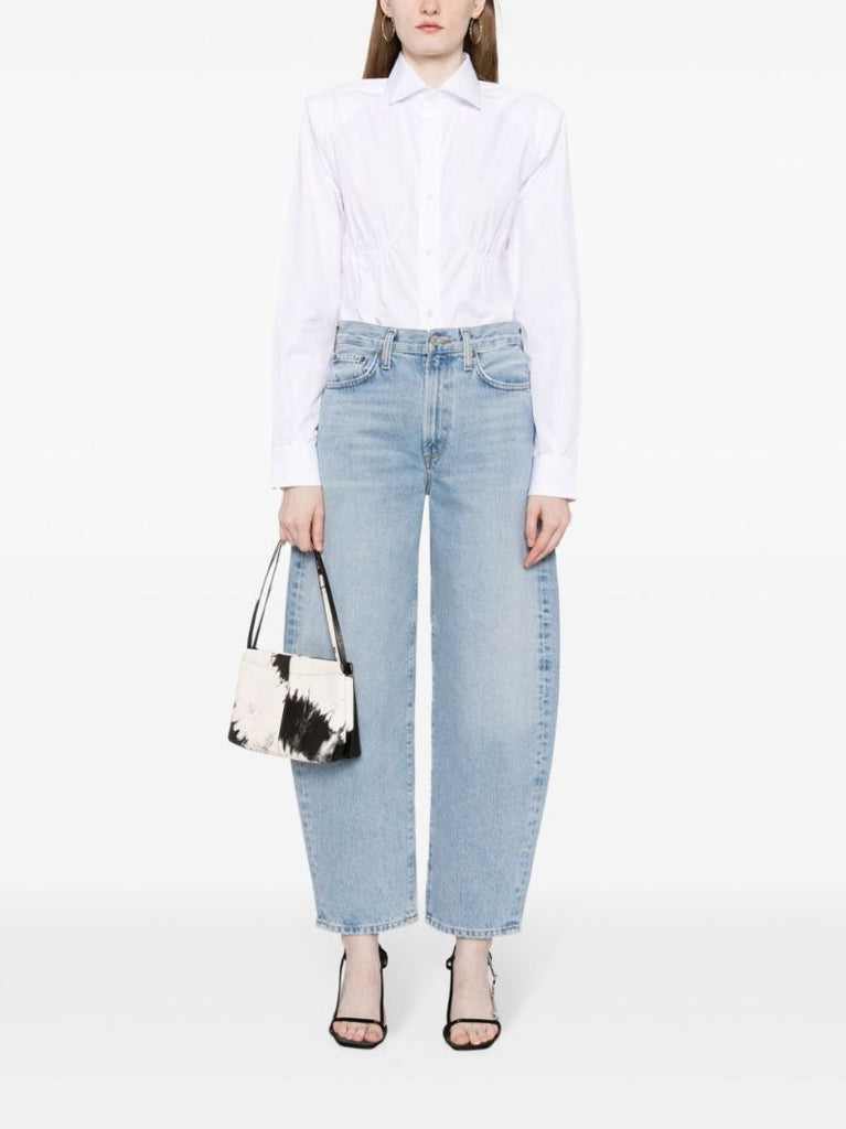 Blue High-rise Balloon Jeans