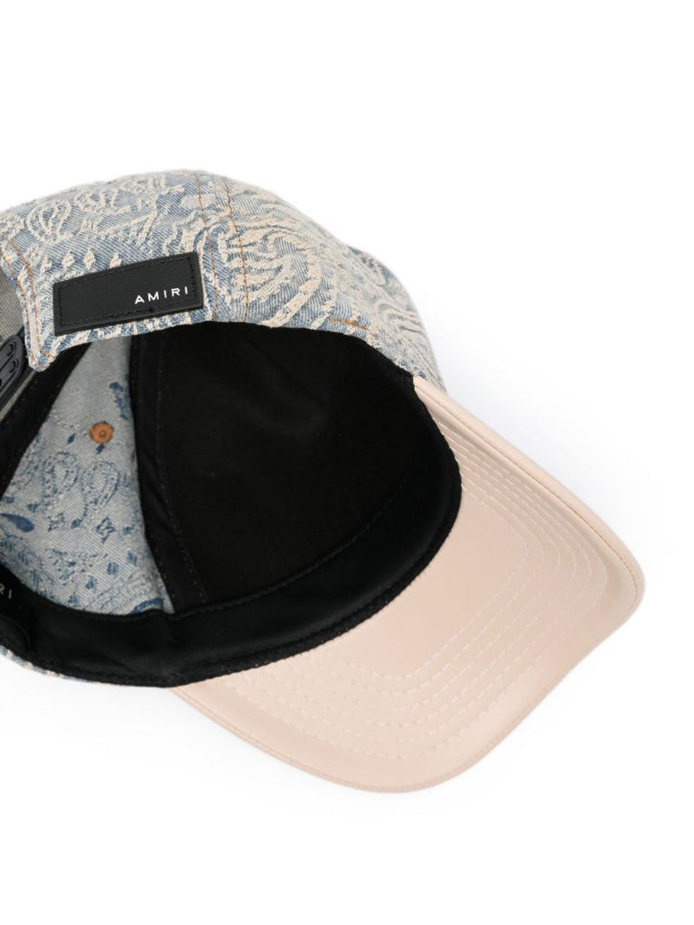 Blue Bandana Jacquard Denim Cap