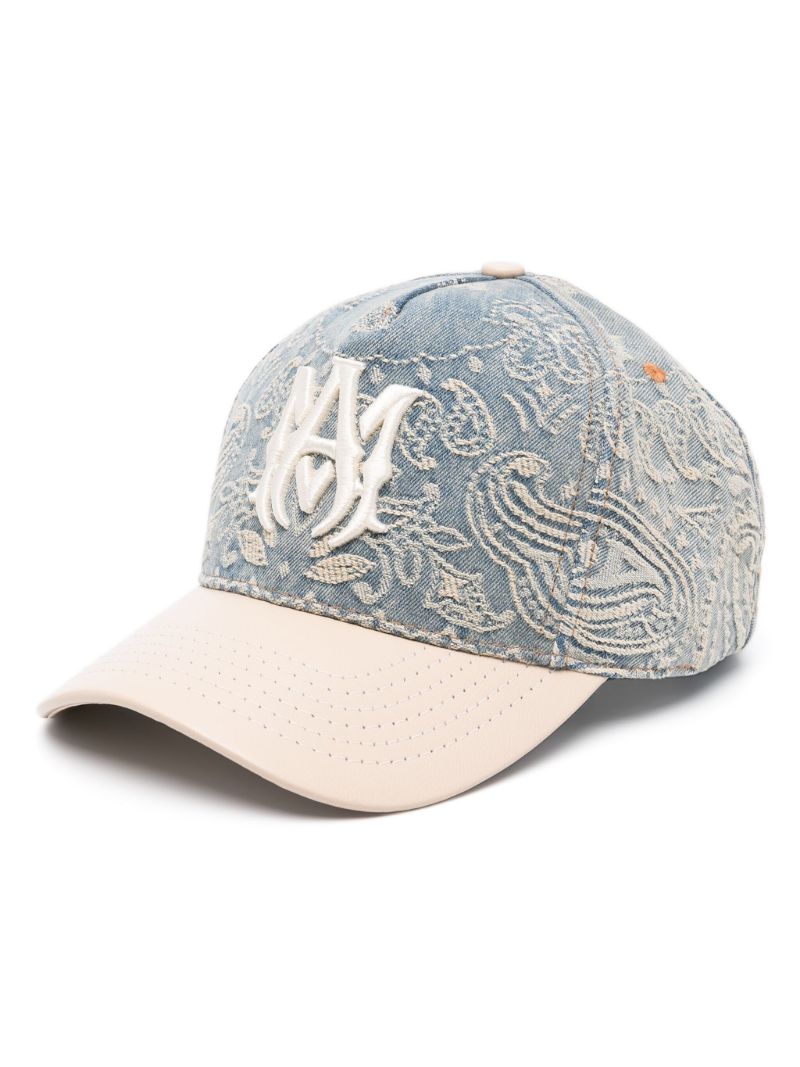 Blue Bandana Jacquard Denim Cap