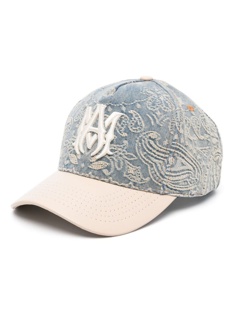 Blue Bandana Jacquard Denim Cap