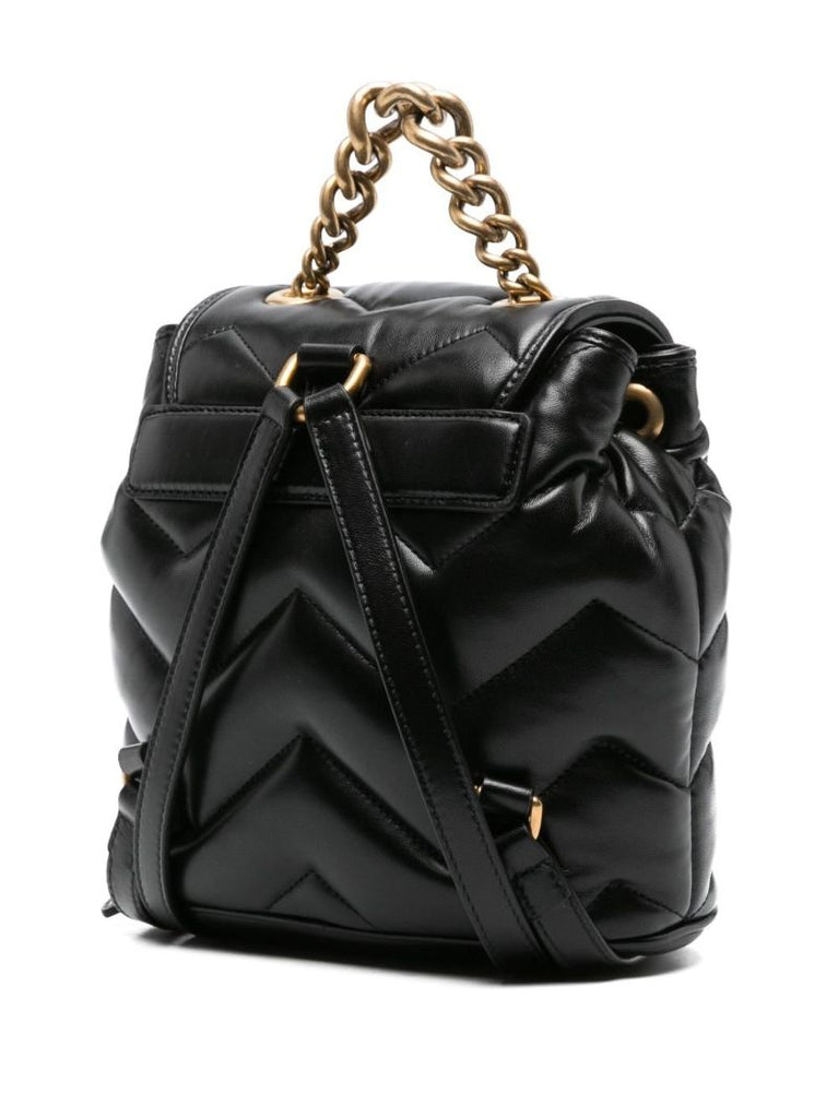 Black Gg-marmont Leather Backpack