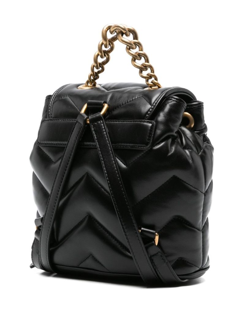 Black Gg-marmont Leather Backpack