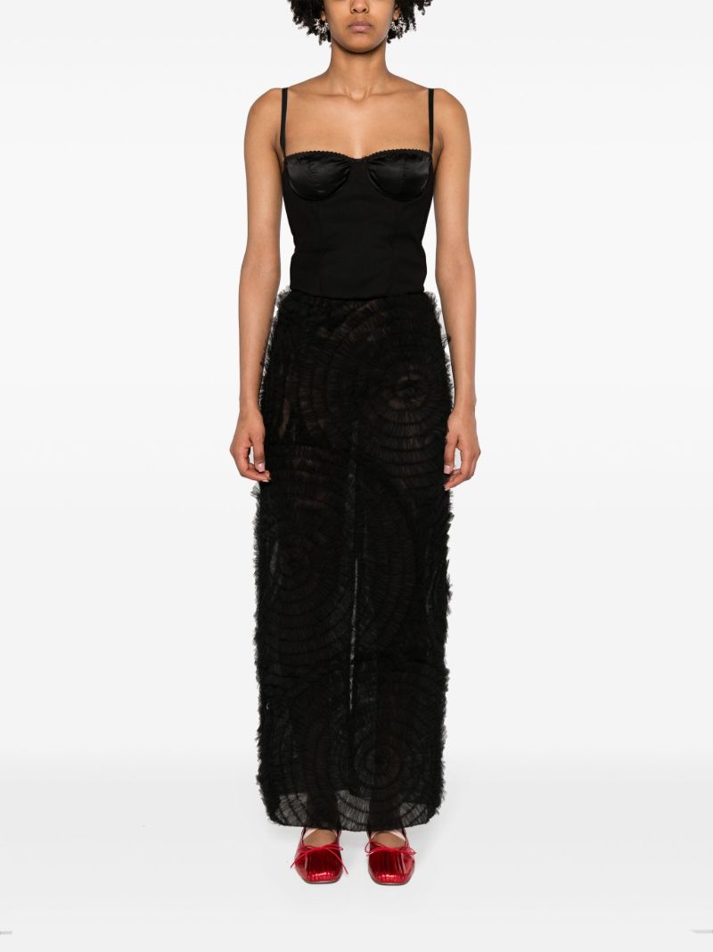 Black Annamarie Tulle Maxi Skirt