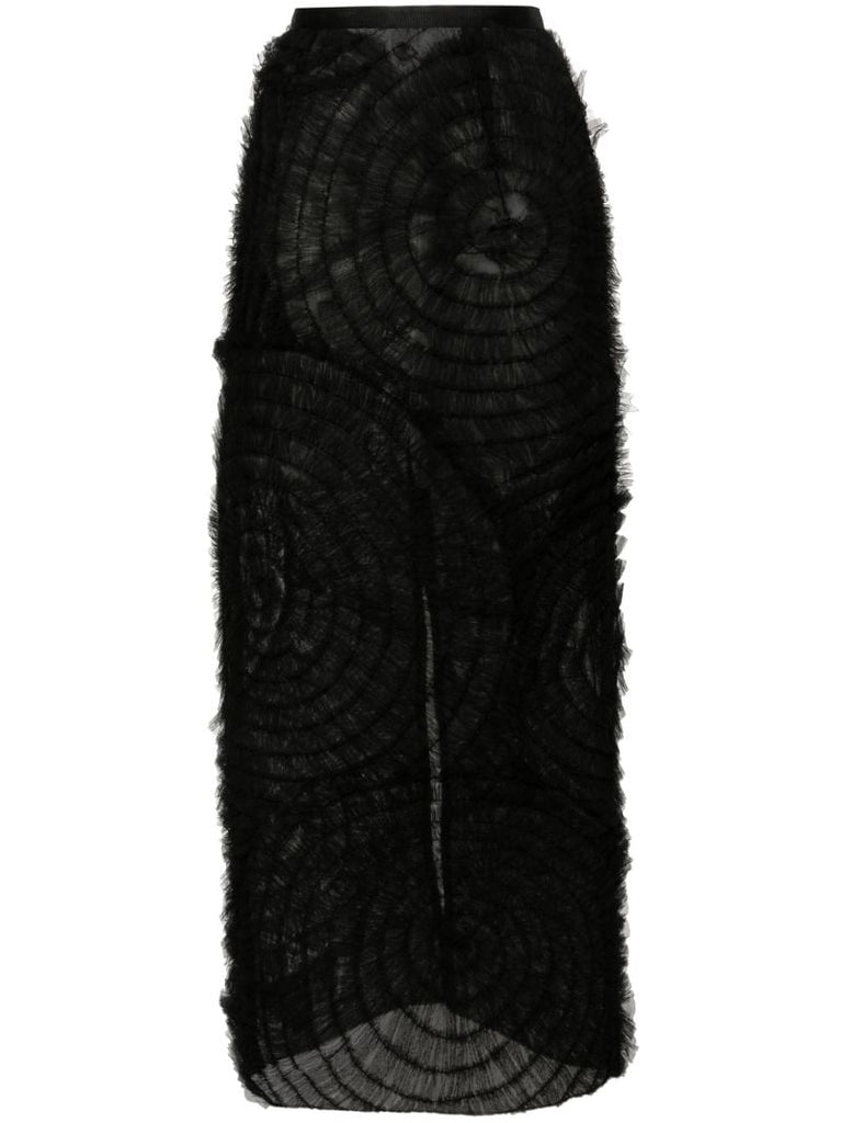 Black Annamarie Tulle Maxi Skirt