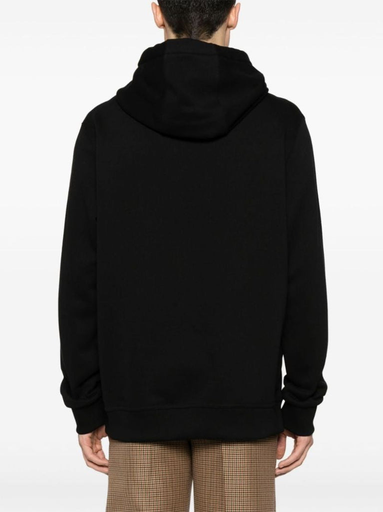 Black Logo-print Cotton Hoodie