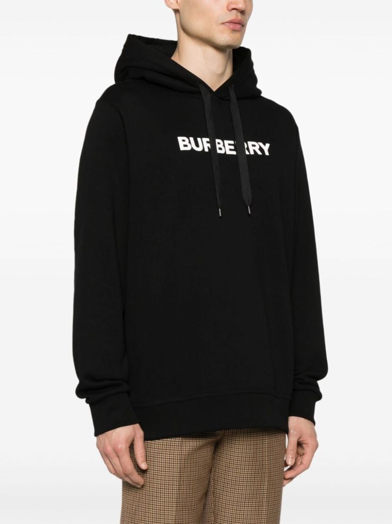 Black Logo-print Cotton Hoodie