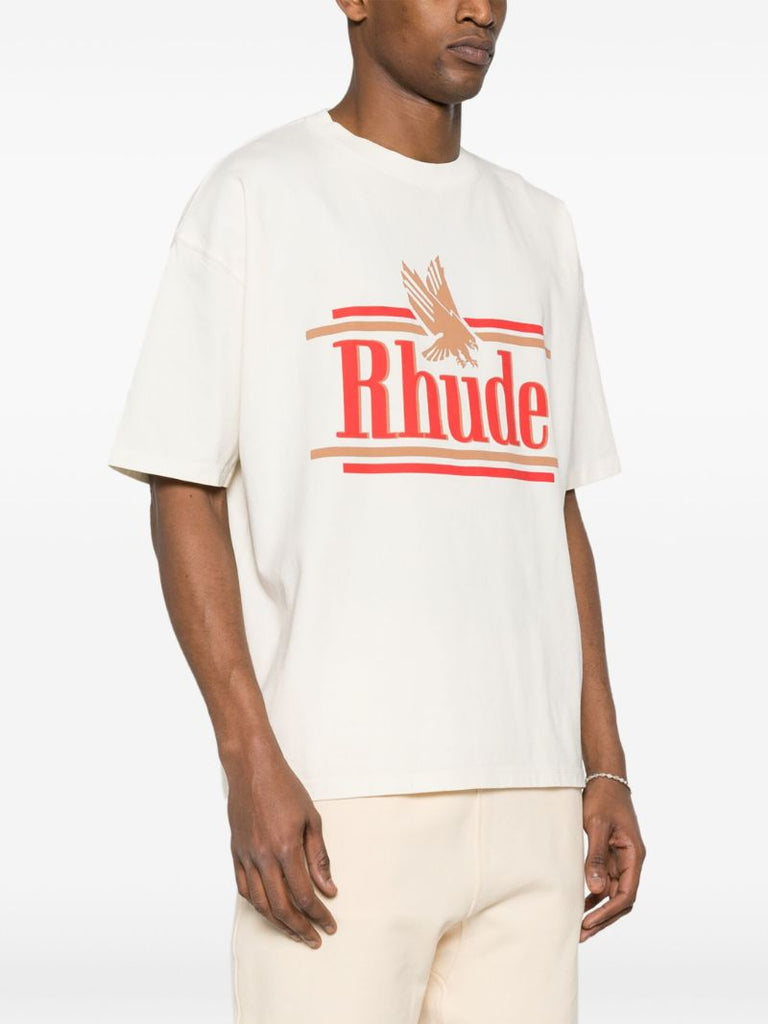 White Logo-print Cotton T-shirt