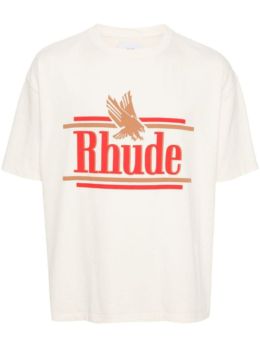 White Logo-print Cotton T-shirt