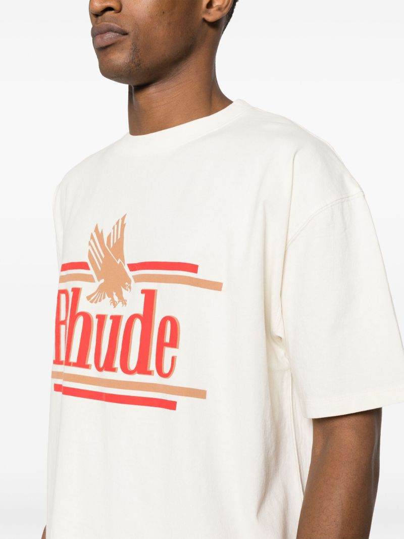 White Logo-print Cotton T-shirt