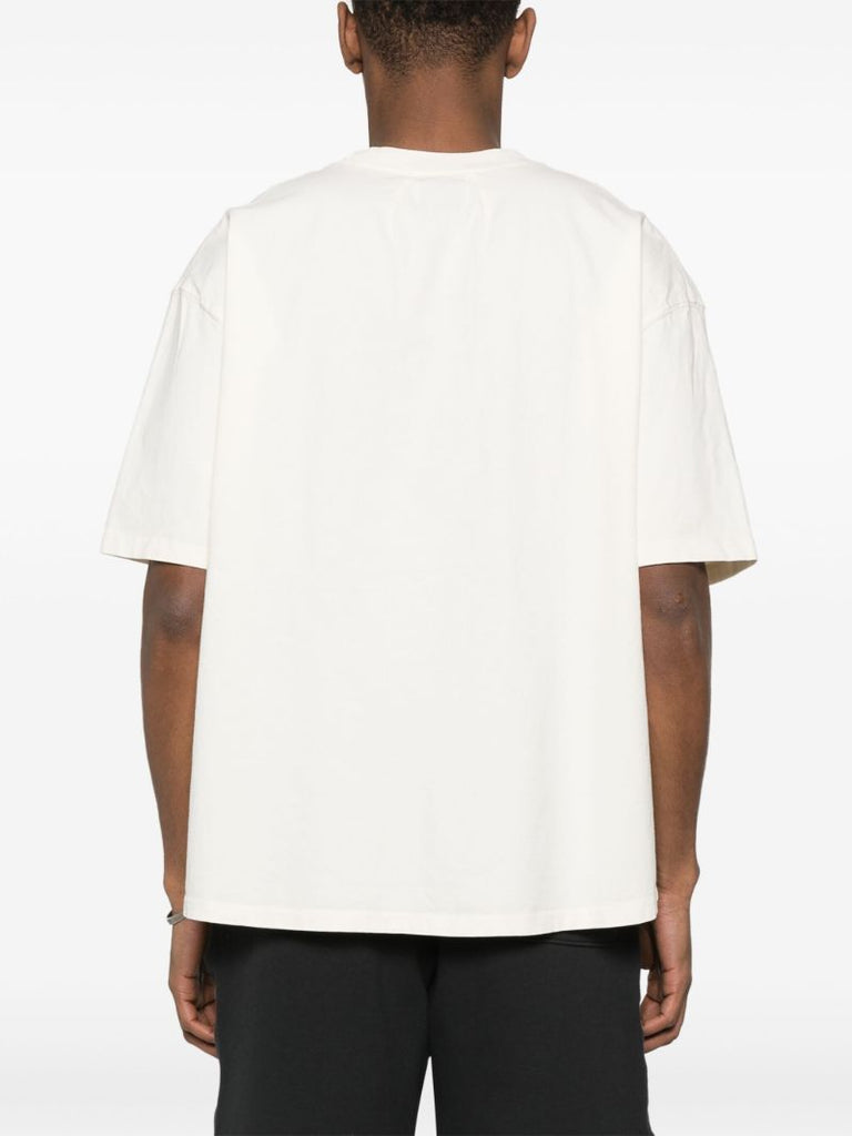 White Graphic-print Cotton T-shirt
