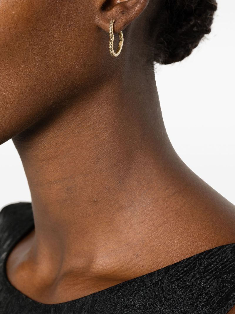 9k Yellow Gold Coeur Heart Hoop Earrings
