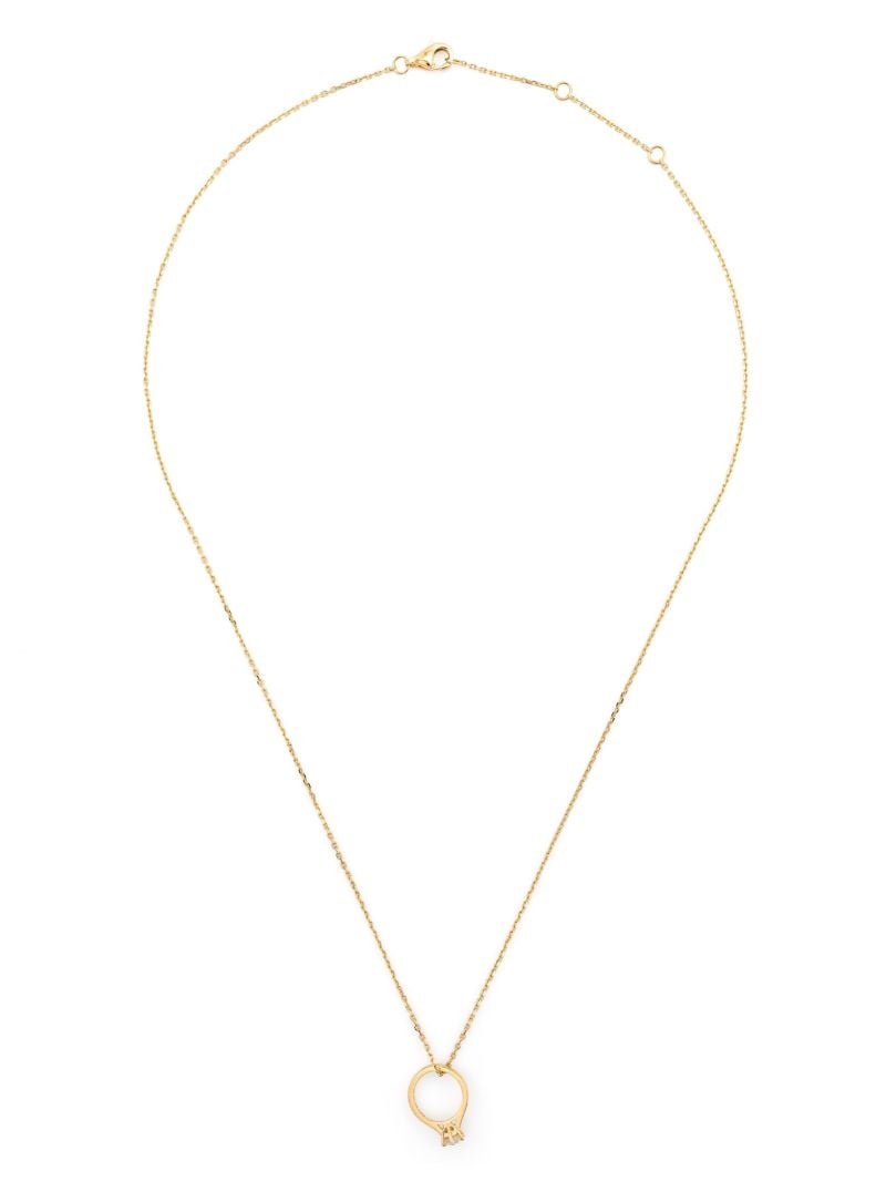 18k Yellow Gold Pendentif FianÃ_x0083_Â§ailles Diamond Necklace
