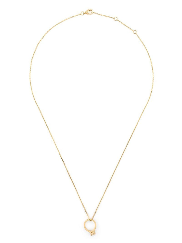 18k Yellow Gold Pendentif FianÃ_x0083_Â§ailles Diamond Necklace