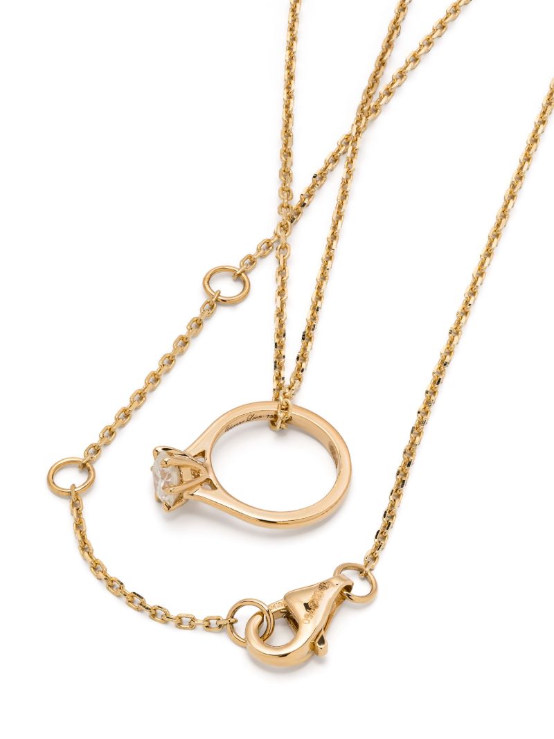 18k Yellow Gold Pendentif FianÃ_x0083_Â§ailles Diamond Necklace