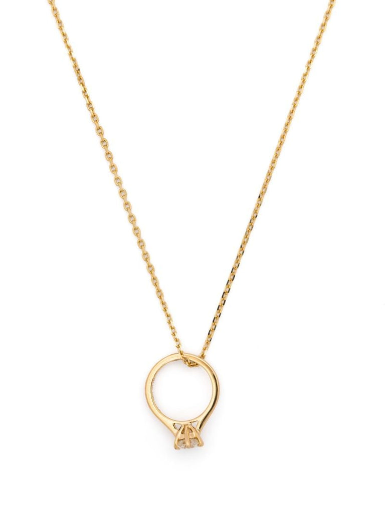 18k Yellow Gold Pendentif FianÃ_x0083_Â§ailles Diamond Necklace