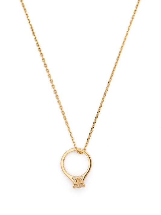 18k Yellow Gold Pendentif FianÃ_x0083_Â§ailles Diamond Necklace