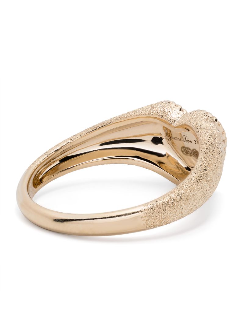 9k Yellow Gold Coeur Diamond Signet Ring
