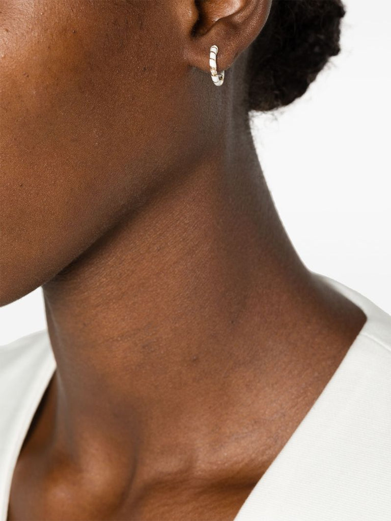 9k Yellow Gold CrÃ_x0083_Â©oles Diamond Hoop Earrings