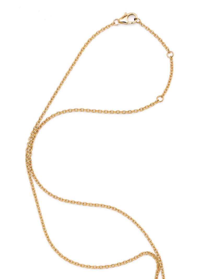 9k Yellow Gold Elephant Diamond Necklace