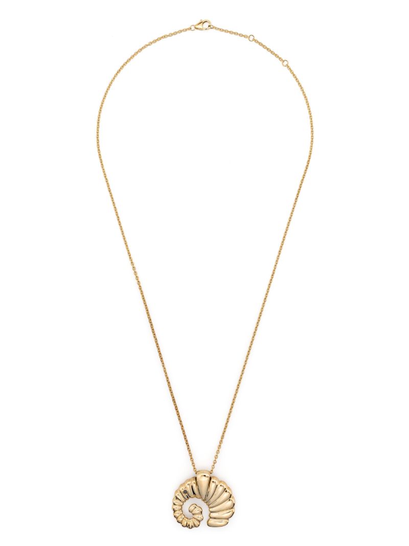 9k Yellow Gold Elephant Diamond Necklace
