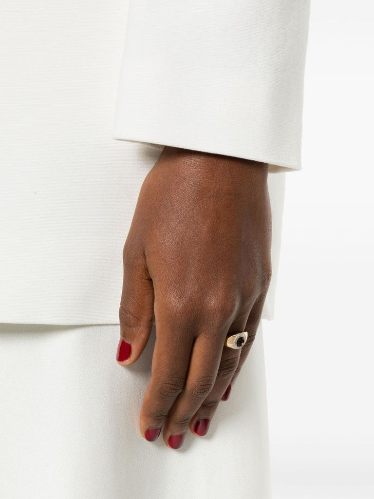 9k Yellow Gold Mini ChevaliÃ_x0083_Â¨re Pompadour Signet Ring