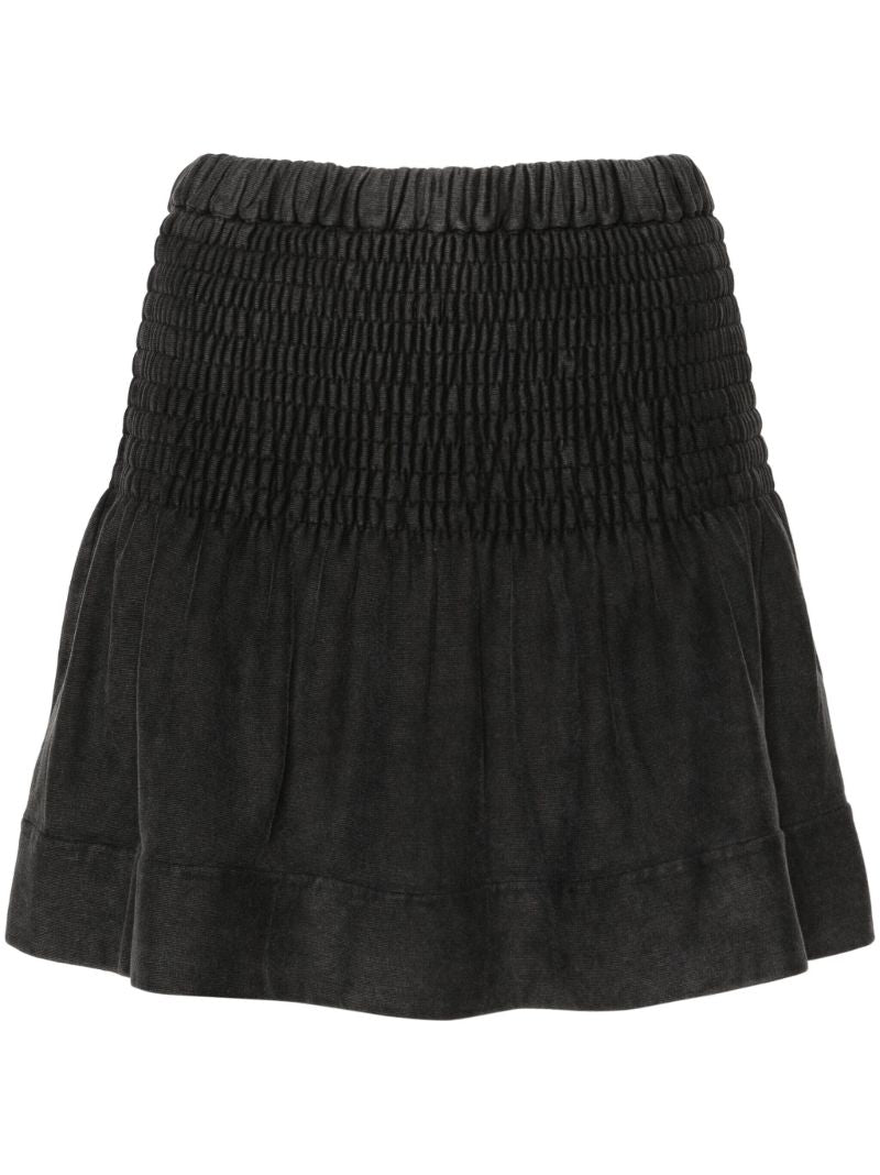Black Pacifica Shirred Cotton Shirt