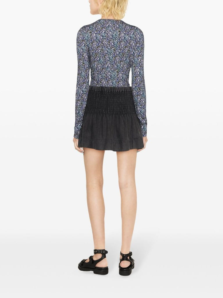 Black Pacifica Shirred Cotton Shirt