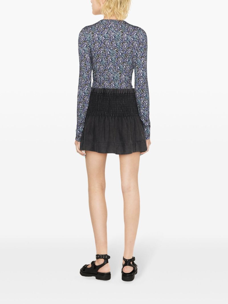 Black Pacifica Shirred Cotton Shirt