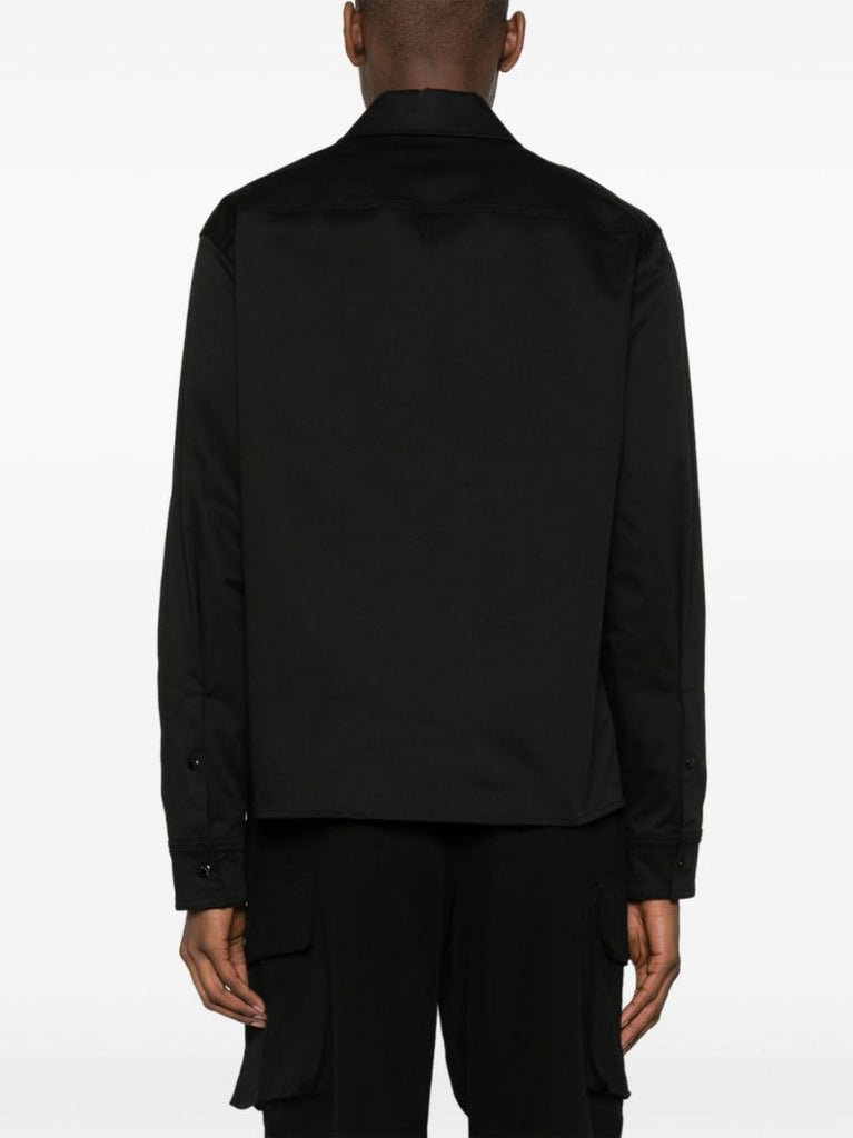 Black Zip-up Shirt Jacket