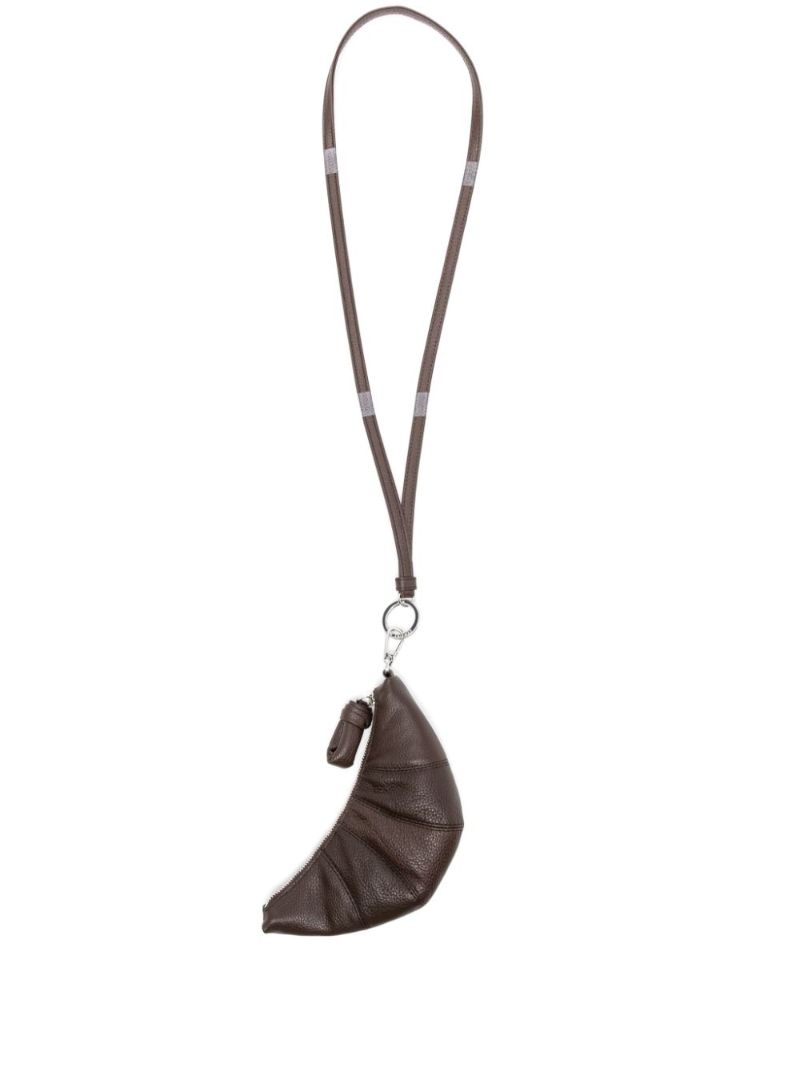 Brown Small Croissant Leather Purse