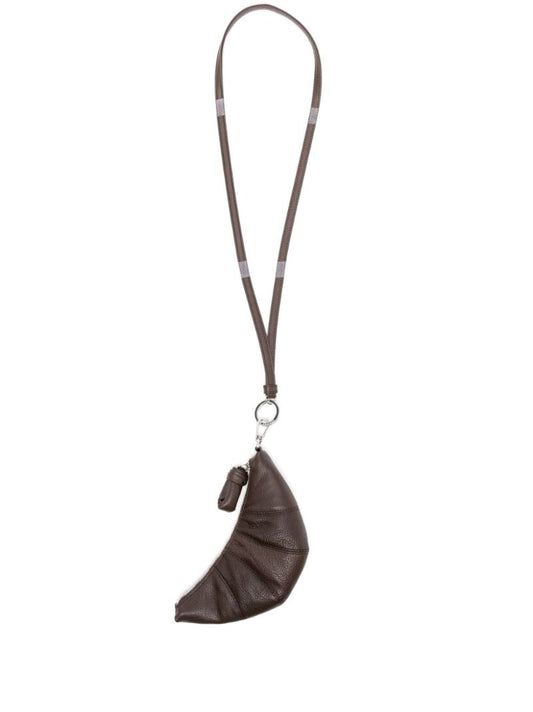 Brown Small Croissant Leather Purse