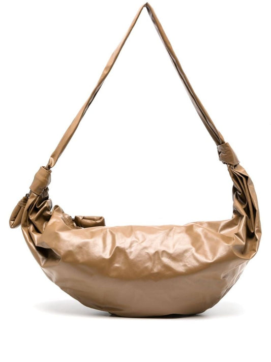 Brown Croissant Leather Shoulder Bag
