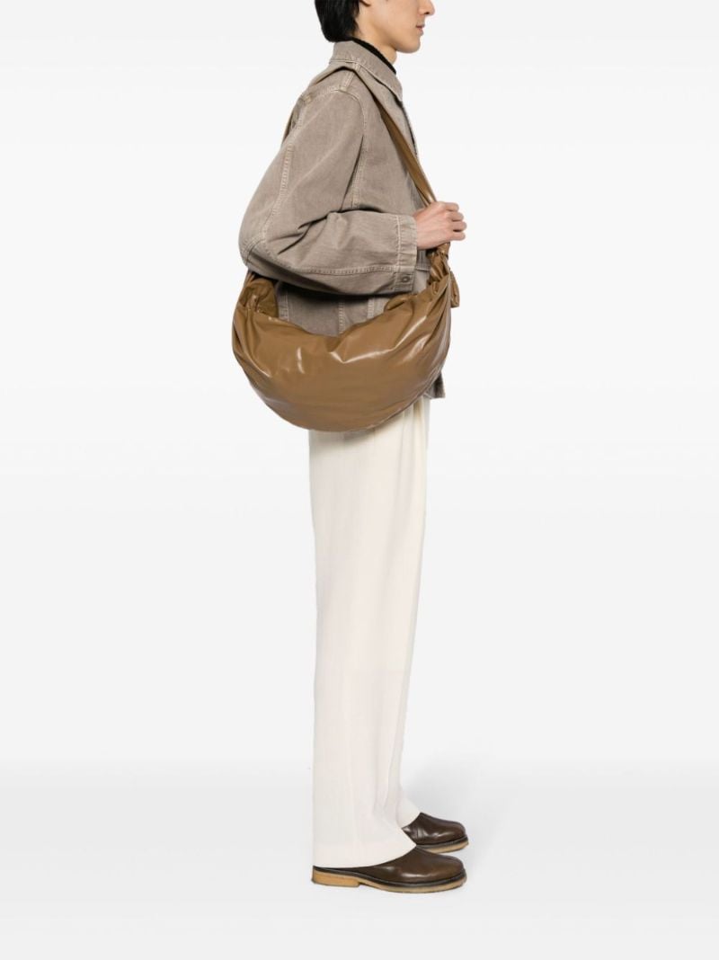 Brown Croissant Leather Shoulder Bag