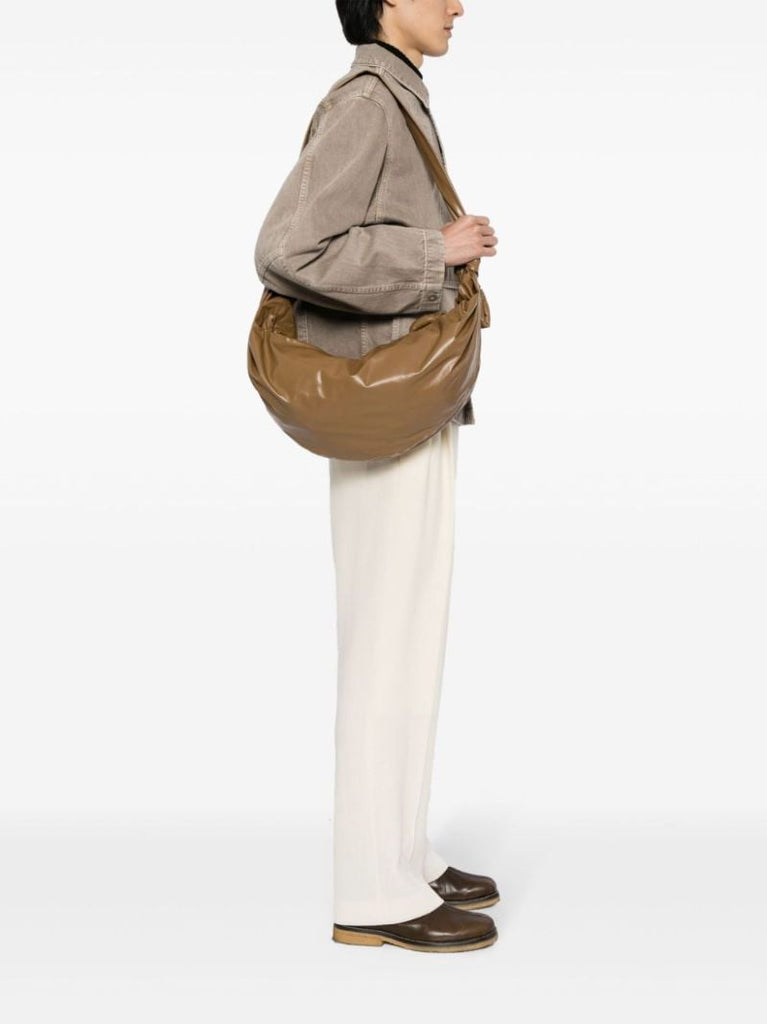 Brown Croissant Leather Shoulder Bag