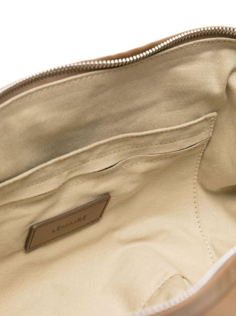 Brown Croissant Leather Shoulder Bag