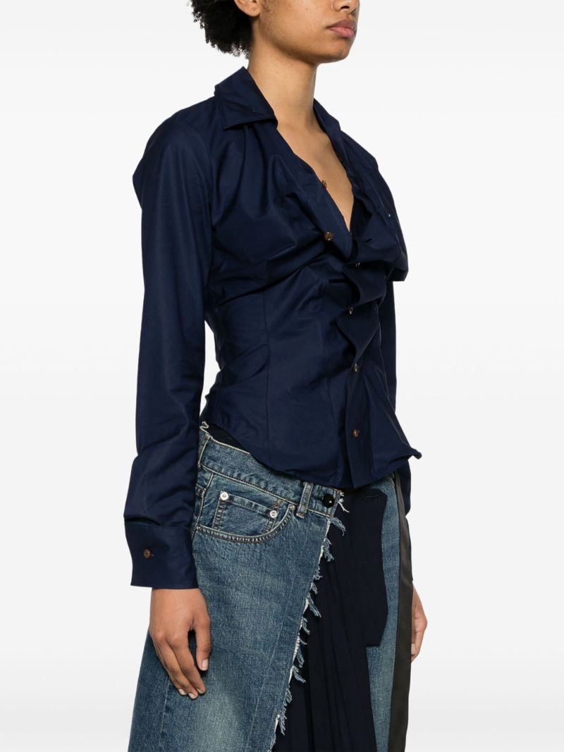 Blue Drunken Organic-cotton Shirt