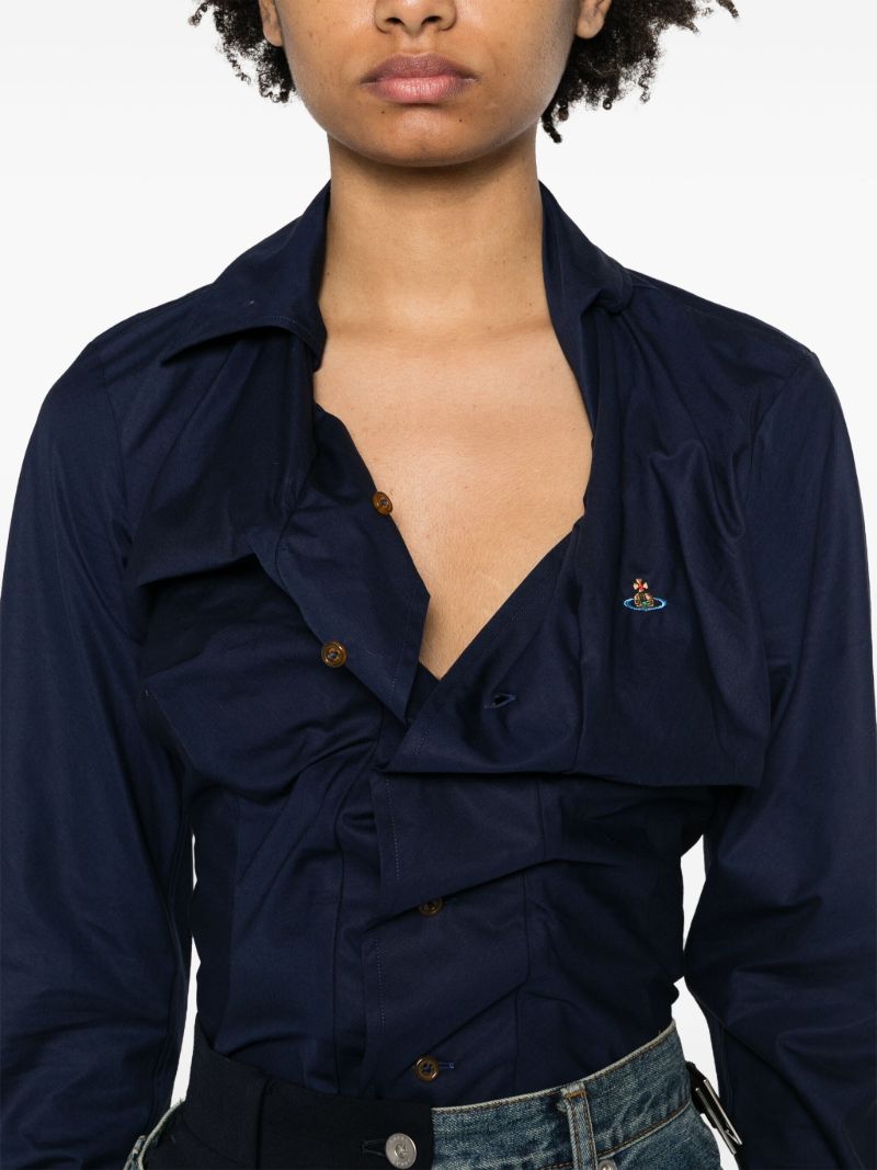 Blue Drunken Organic-cotton Shirt