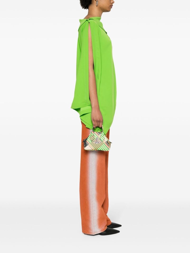Green Yasmine Mini Leather Tote Bag