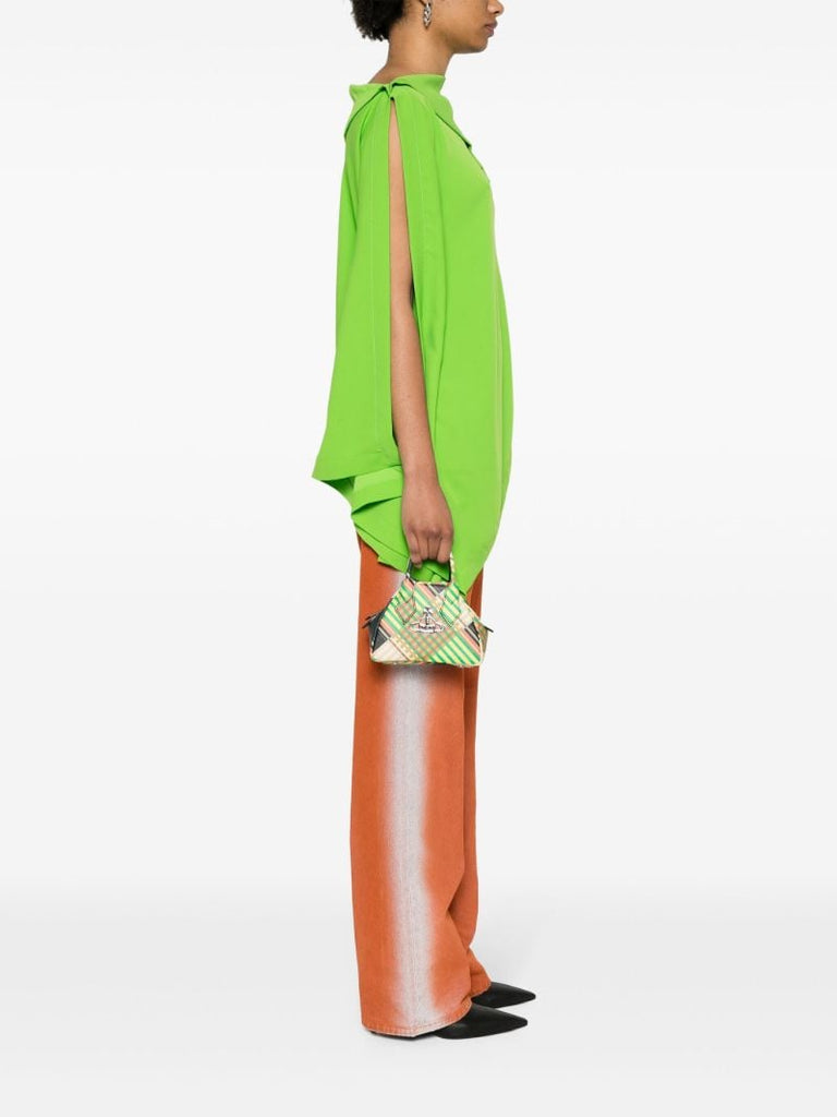 Green Yasmine Mini Leather Tote Bag