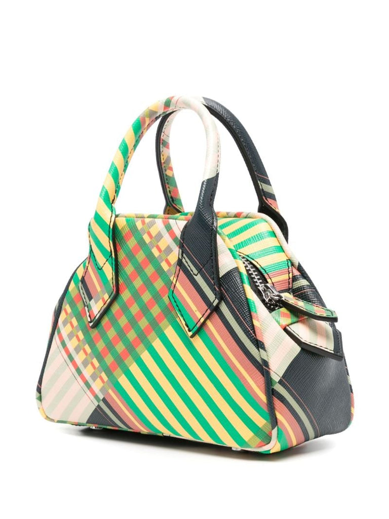 Green Yasmine Mini Leather Tote Bag