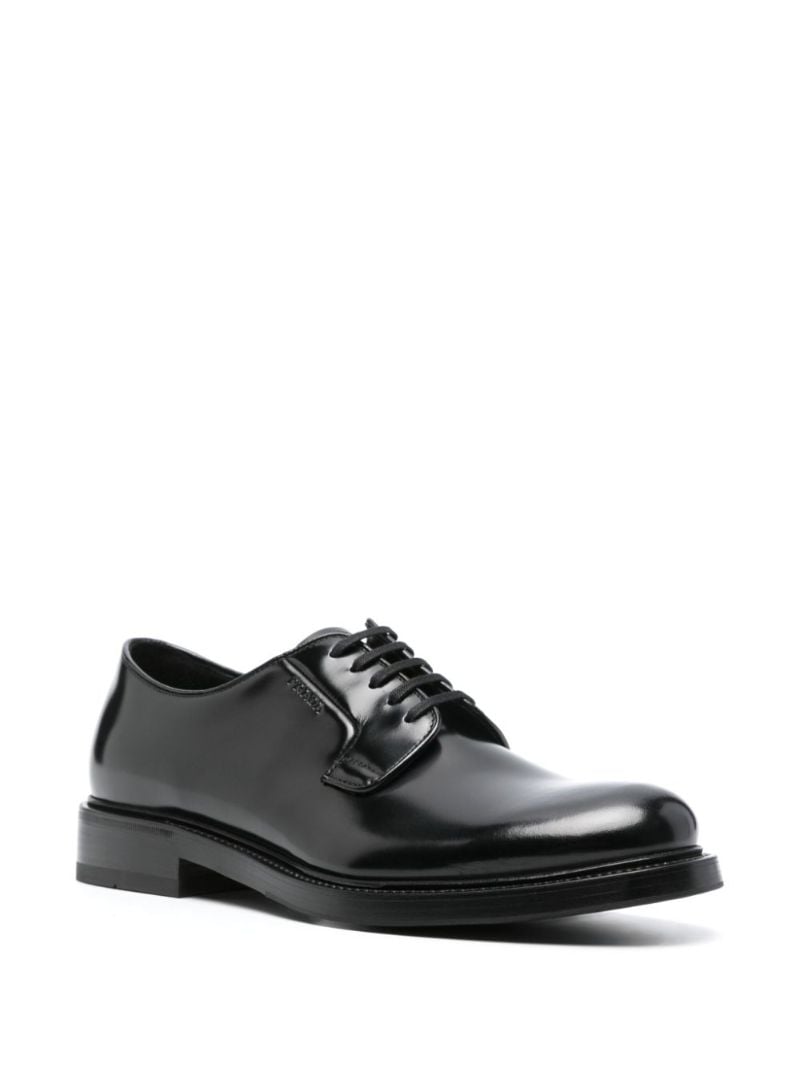 Black Leather Derby Shoes