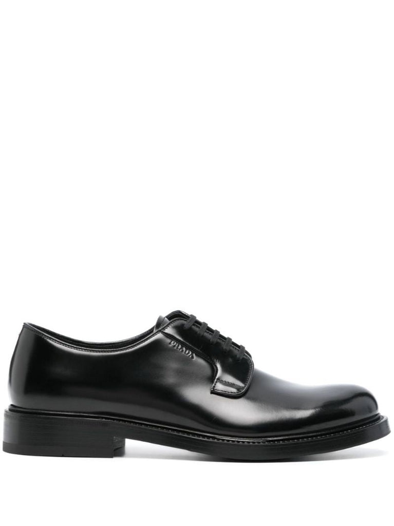 Black Leather Derby Shoes