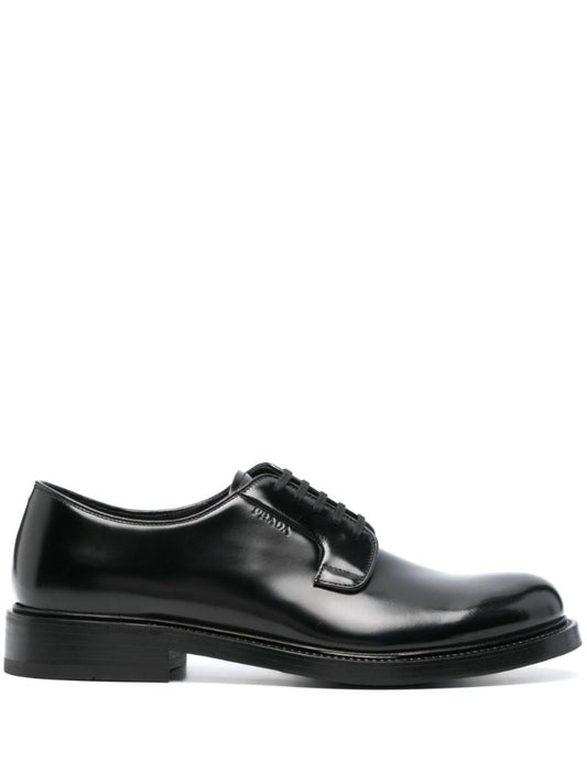 Black Leather Derby Shoes