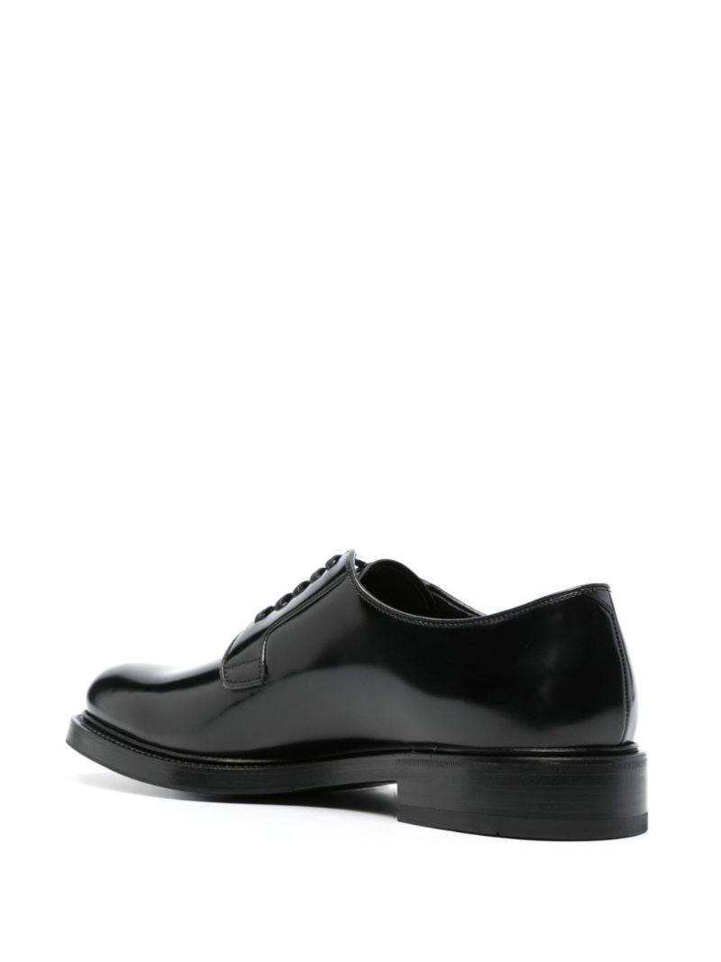 Black Leather Derby Shoes