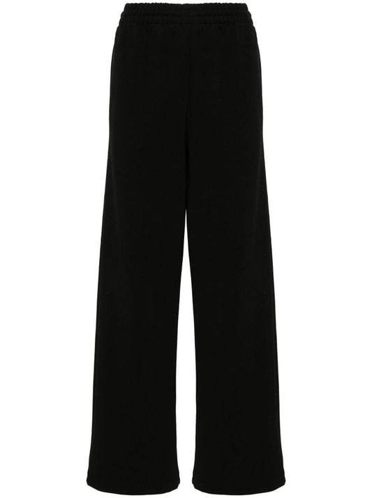 Black Wide-leg Track Pants