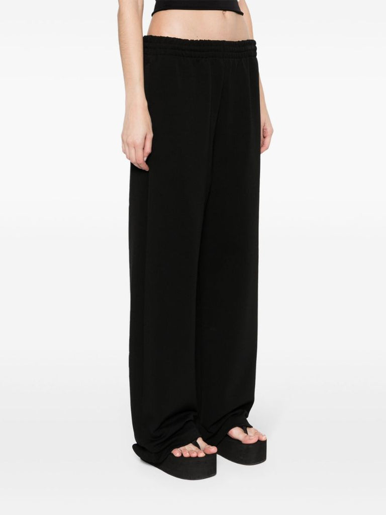 Black Wide-leg Track Pants