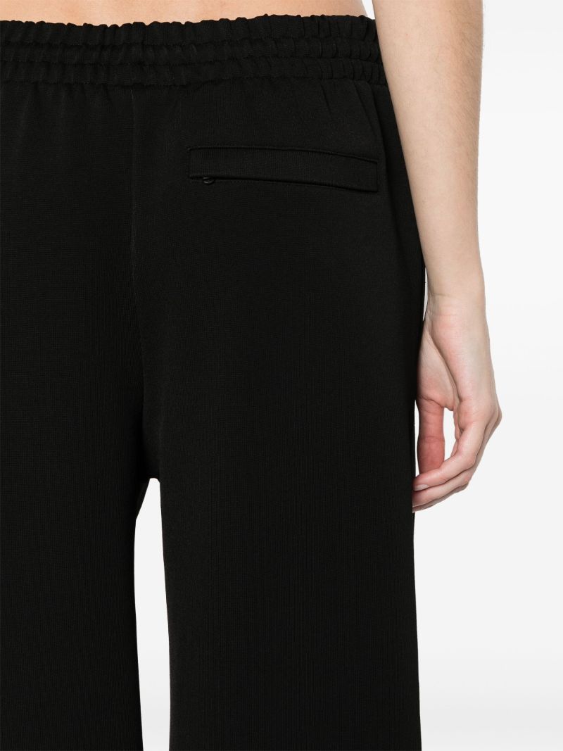 Black Wide-leg Track Pants