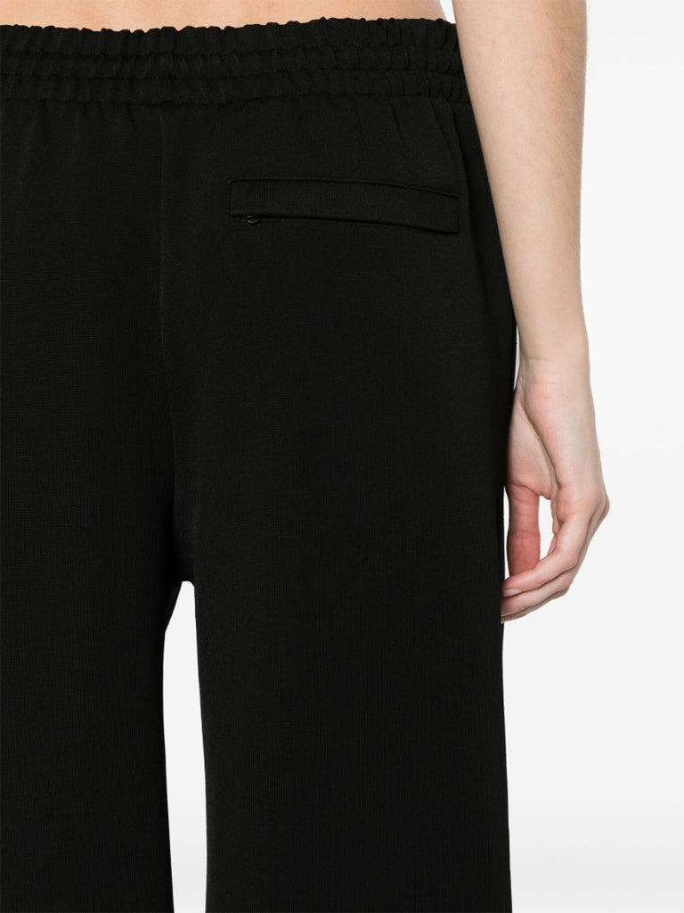 Black Wide-leg Track Pants