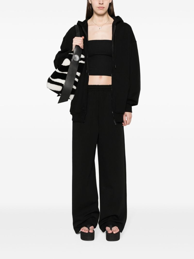 Black Wide-leg Track Pants