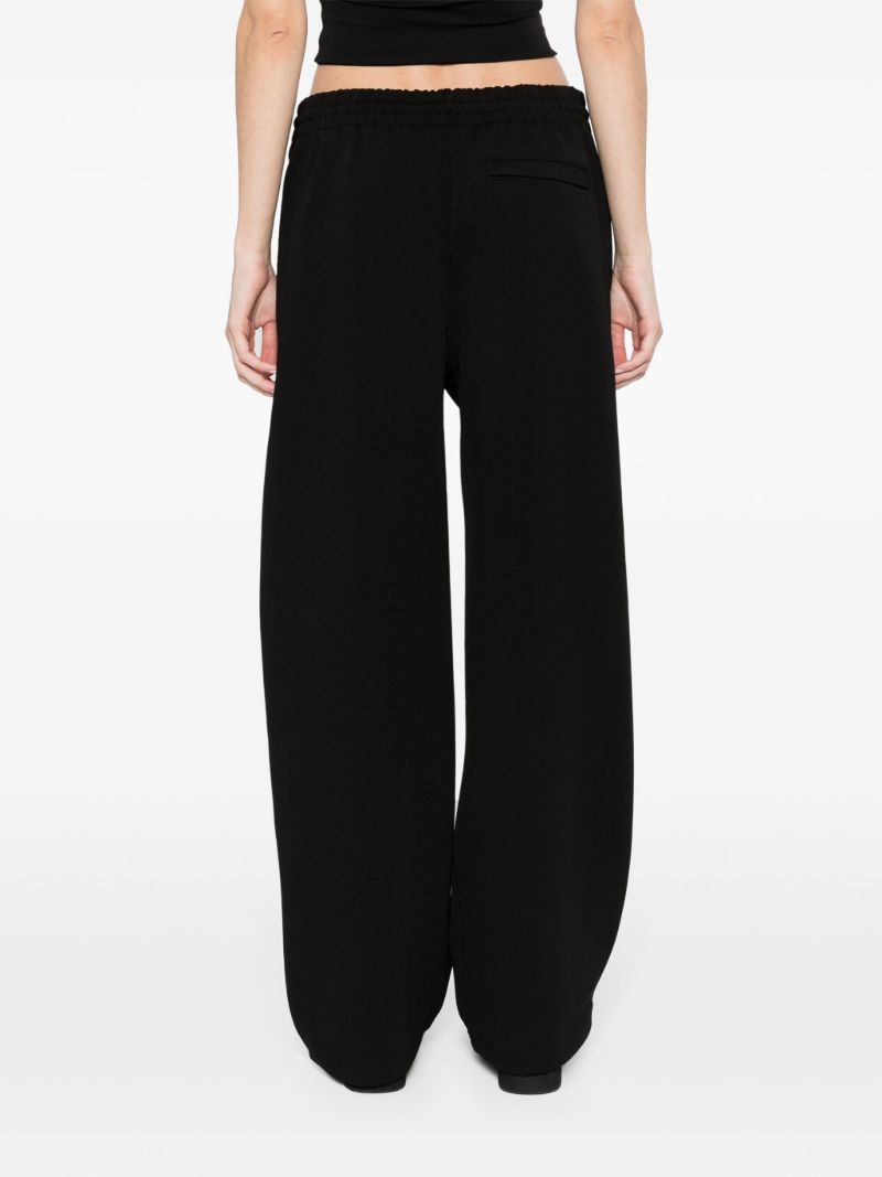 Black Wide-leg Track Pants